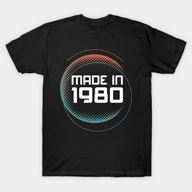 Made in 1980 T-Shirt by CardRingDesign